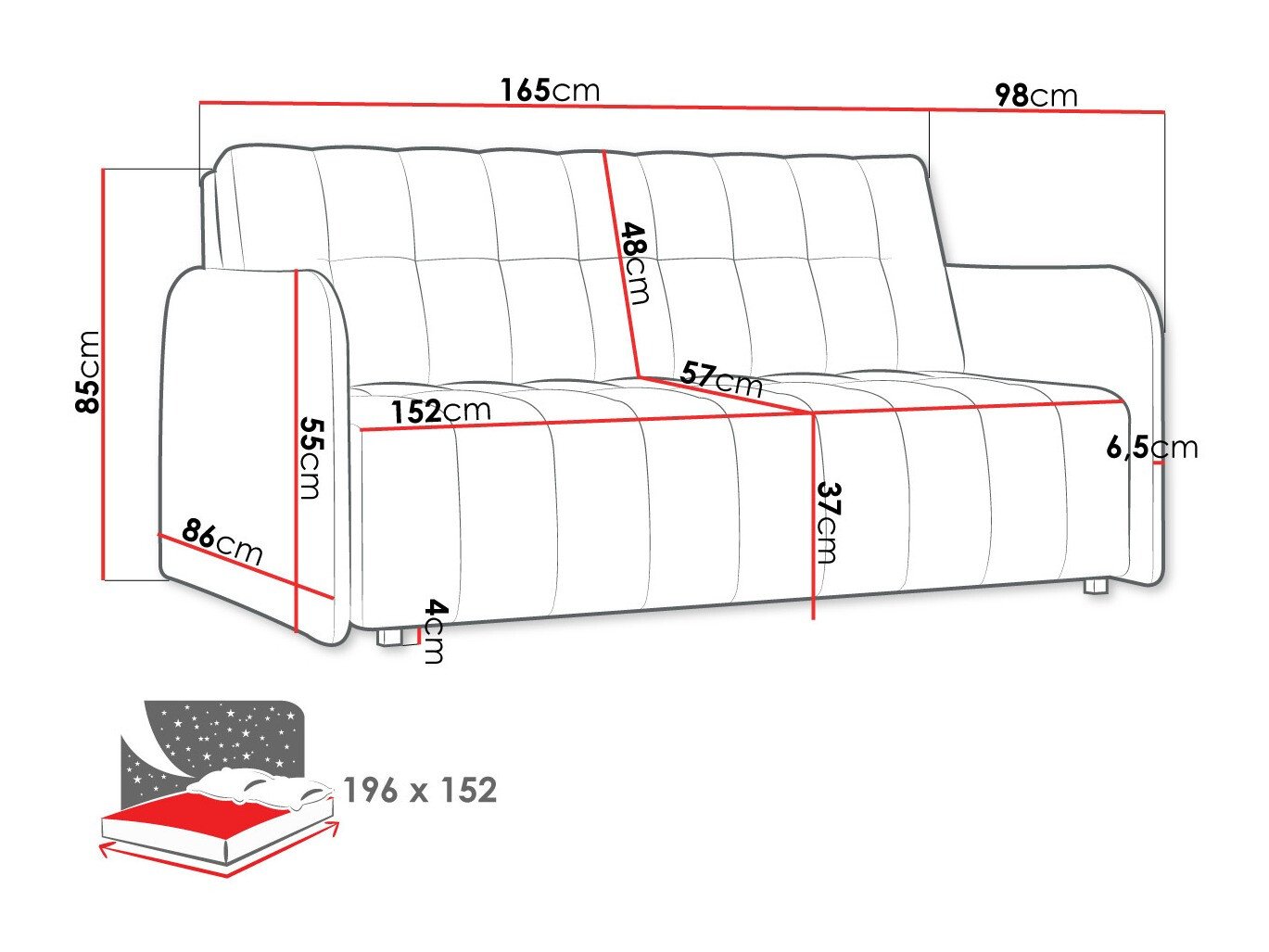 Canapé convertible Aquarin IV (Kronos 22)