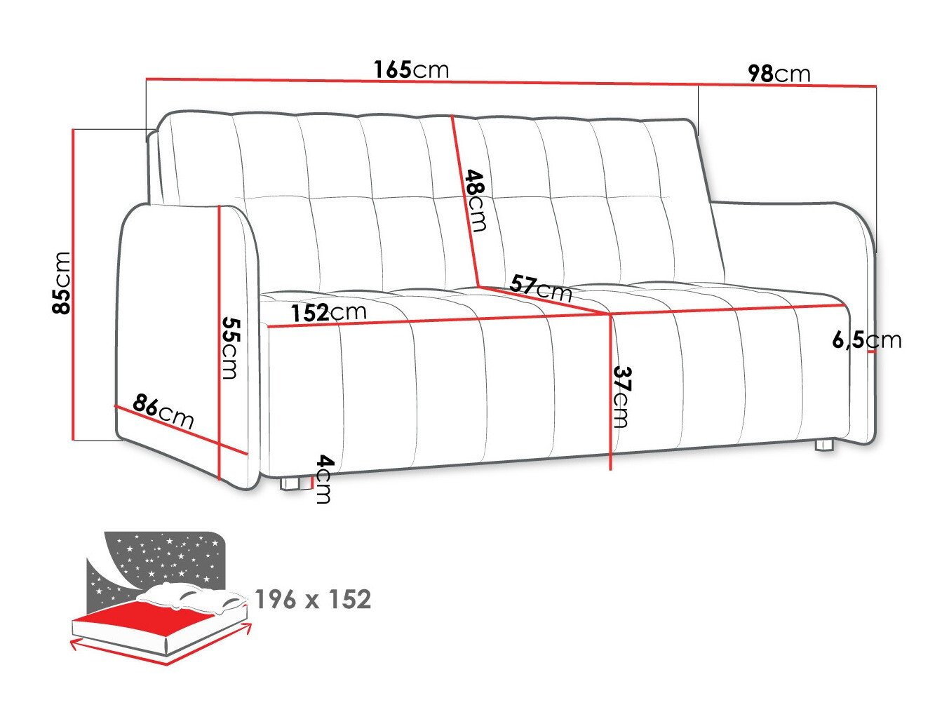 Canapé convertible Aquarin IV (Kronos 9)
