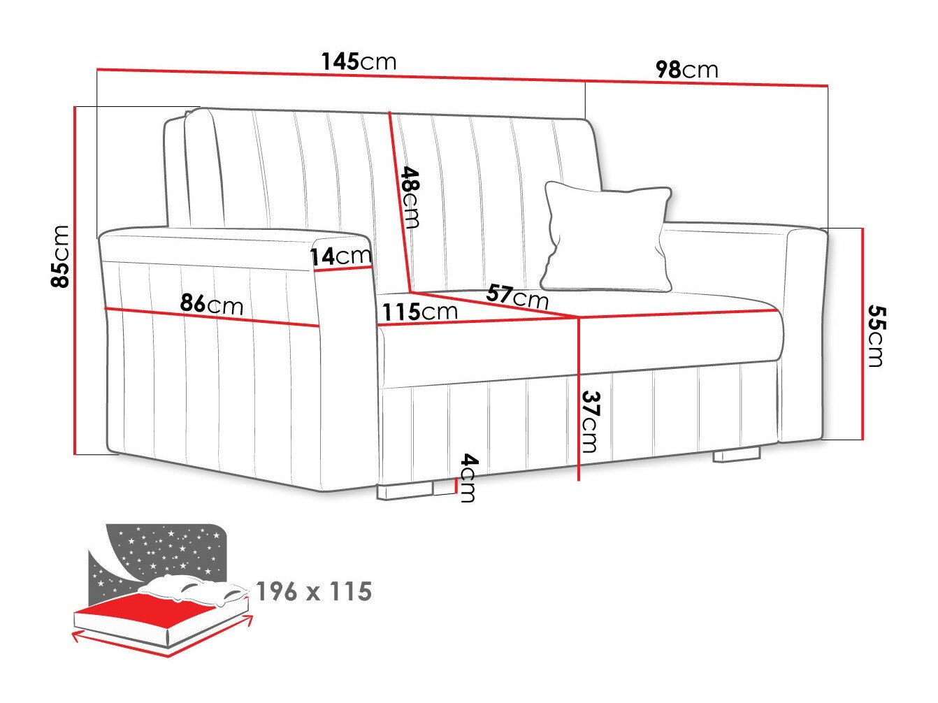 Canapé convertible Orinen II (Kronos 07)
