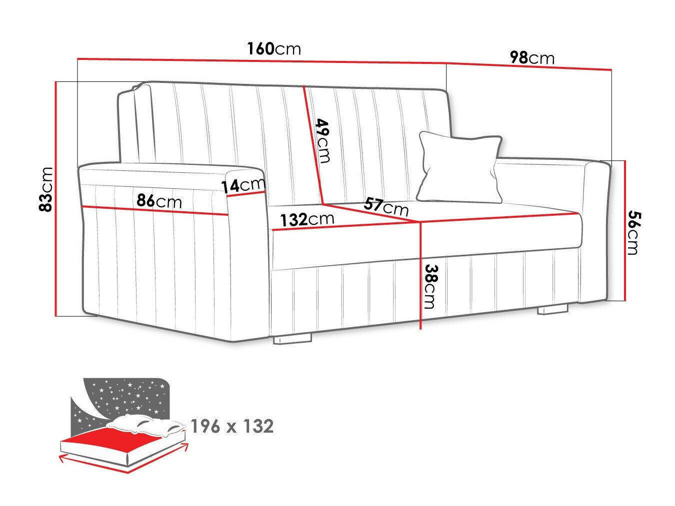 Canapé convertible Orinen III (Kronos 07)