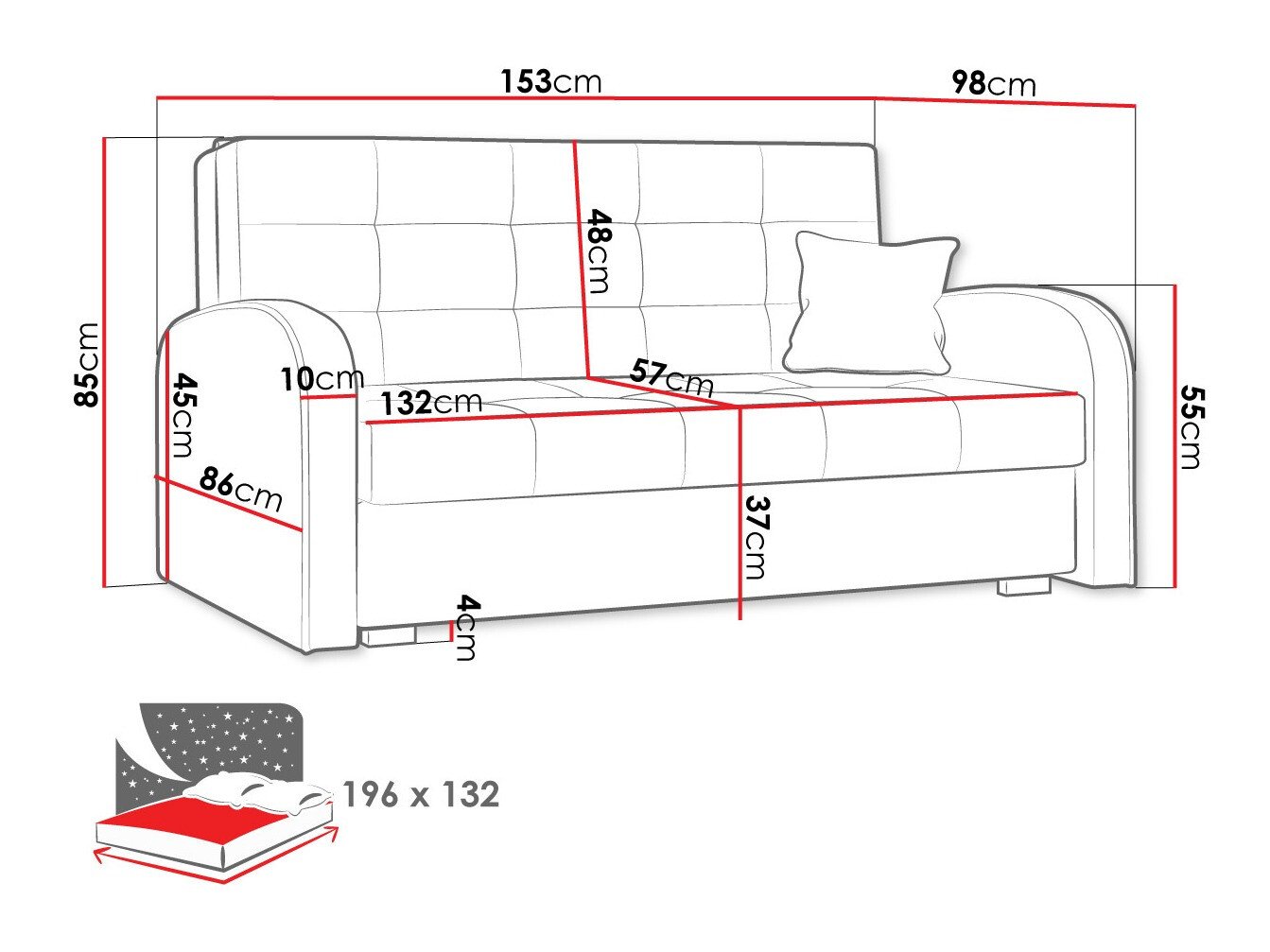 Canapé convertible Silona III (Kronos 01)