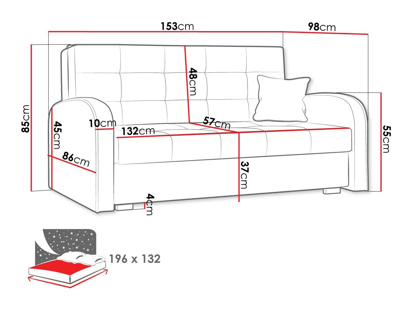 Canapé convertible Silona III (Kronos 02)