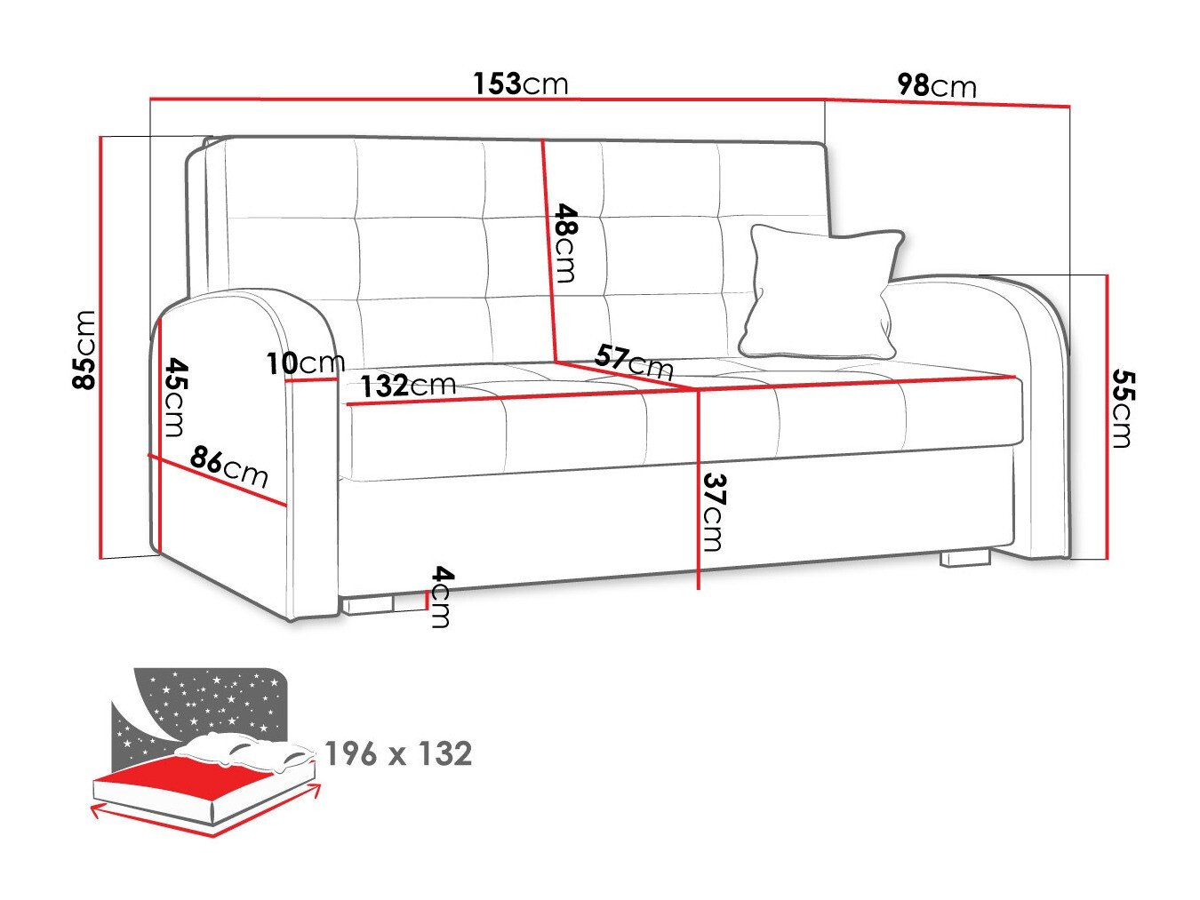 Canapé convertible Silona III (Kronos 07)