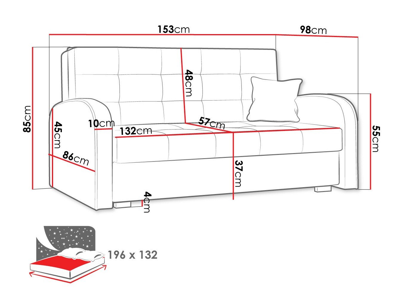 Canapé convertible Silona III (Kronos 22)