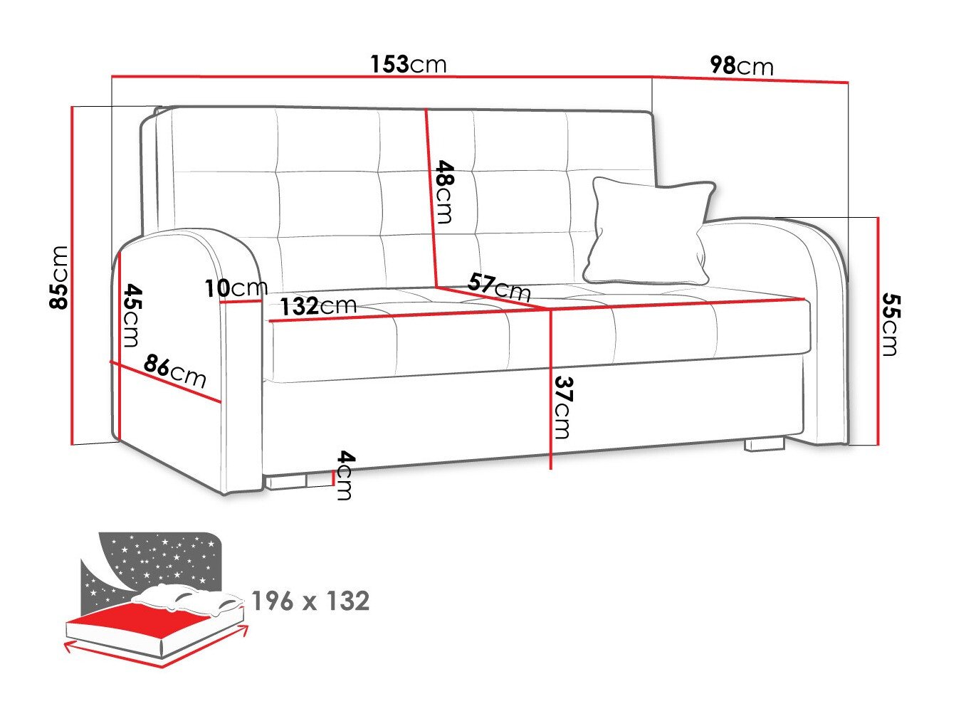 Canapé convertible Silona III (Kronos 26)