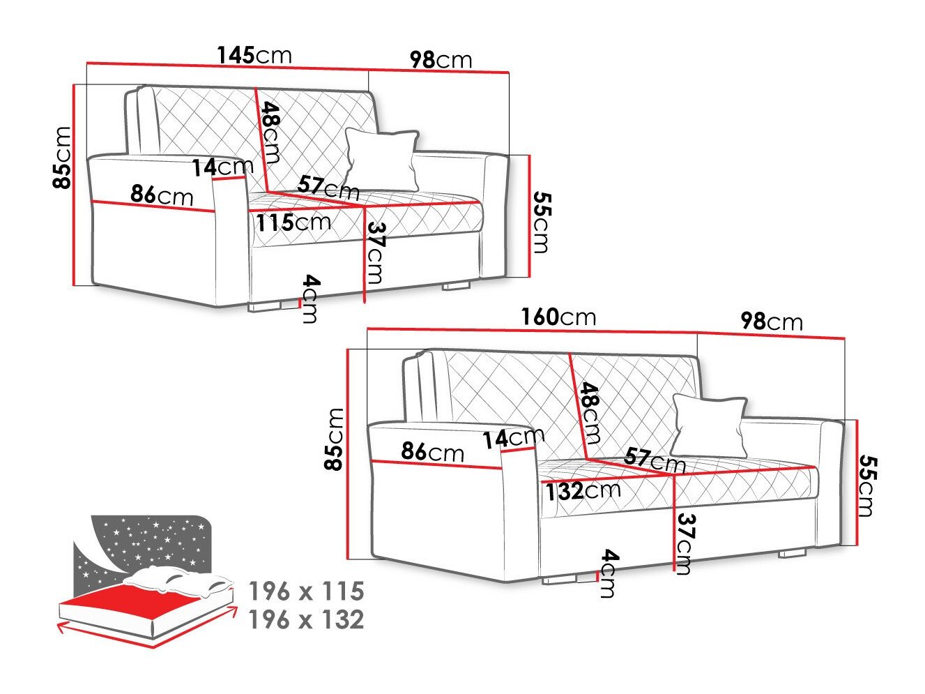 Ensemble de canapés Clarona IV (Zanzibar 182)