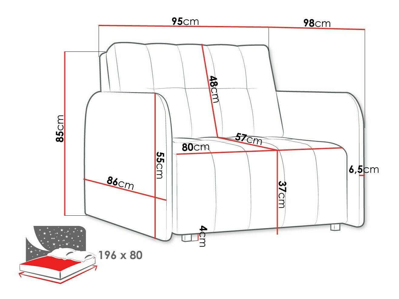 Fauteuil Columbus 176 (Paros 6)