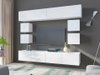 Armoire murale Tivdalu 124 (Blanc + Blanc brillant)