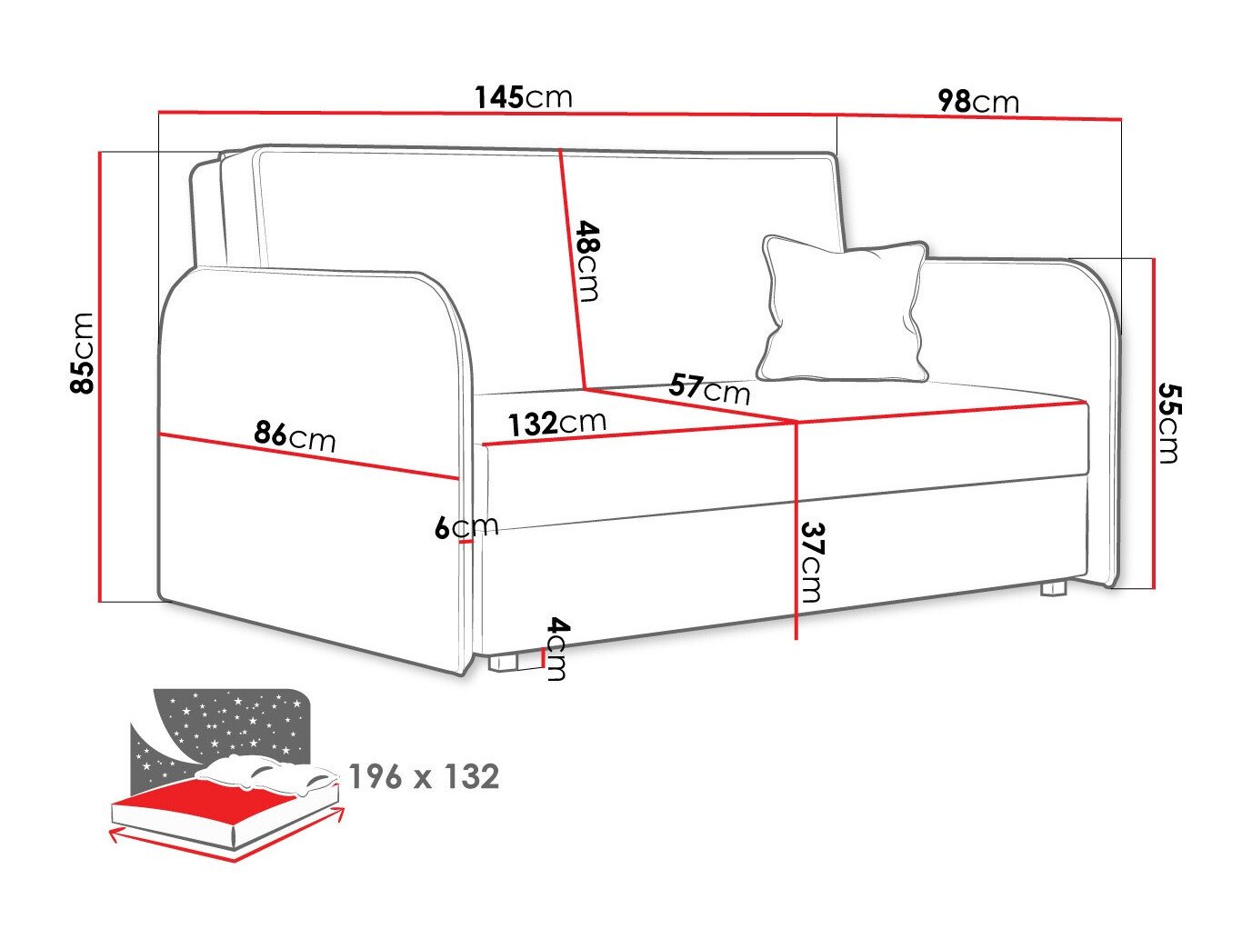 Canapé convertible Lirael III (Mono 241)