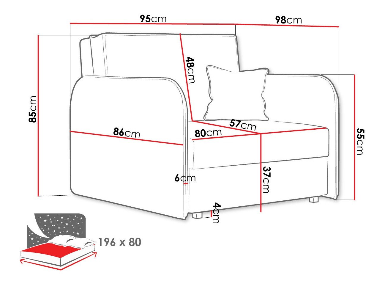 Fauteuil Columbus 125 (Mono 235)