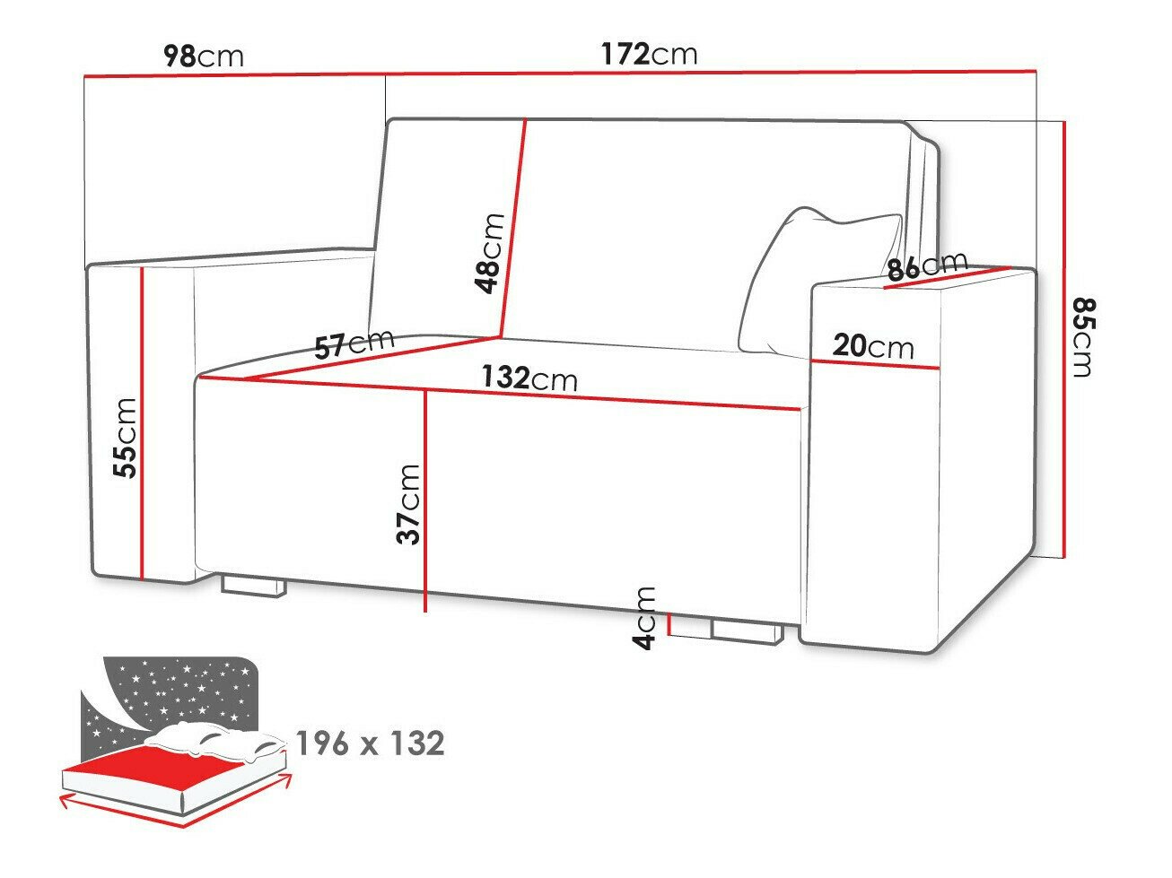 Canapé convertible Columbus 193 (Neve 34)