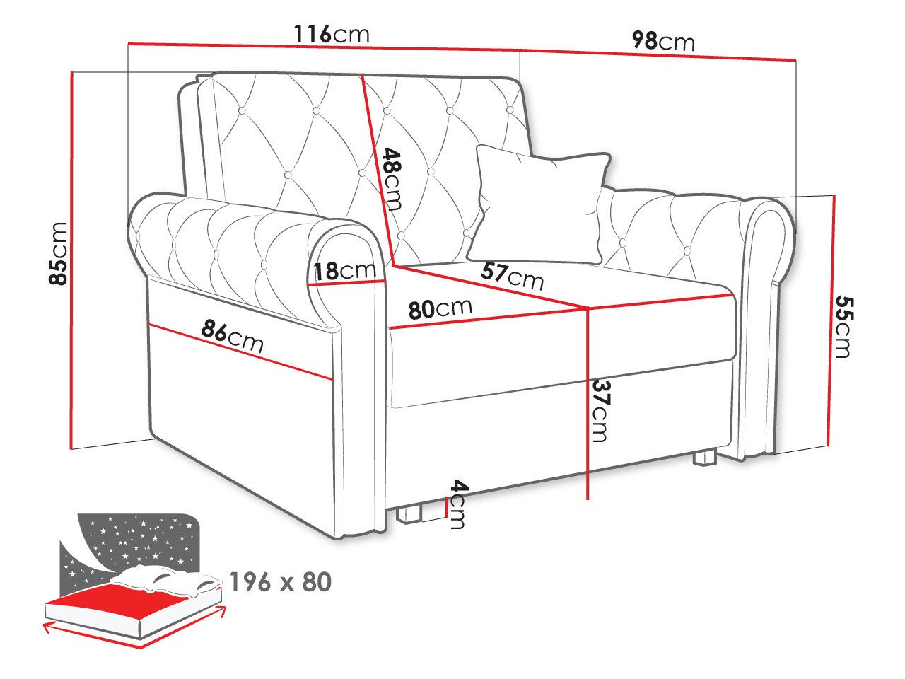 Fauteuil Columbus 200 (Kronos 53)