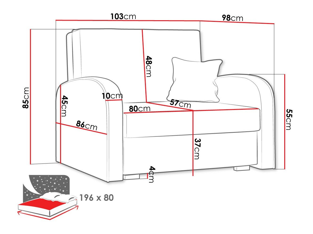 Fauteuil Galona I (Mono 232 + Sorriso 5)