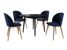 Salle à manger complète Racine 127 (Marron + Magic Velvet 2216)