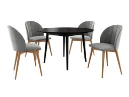 Salle à manger complète Racine 127 (Marron + Magic Velvet 2217)