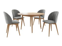 Salle à manger complète Racine 127 (Marron + Magic Velvet 2217)