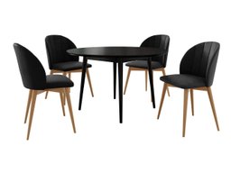 Salle à manger complète Racine 127 (Marron + Magic Velvet 2219)