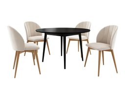 Salle à manger complète Racine 127 (Marron + Magic Velvet 2250)