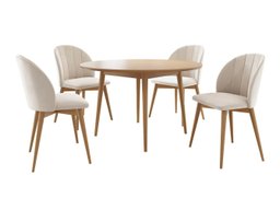 Salle à manger complète Racine 127 (Marron + Magic Velvet 2250)