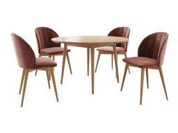 Salle à manger complète Racine 127 (Marron + Magic Velvet 2258)