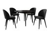 Salle à manger complète Racine 127 (Noir + Magic Velvet 2219)