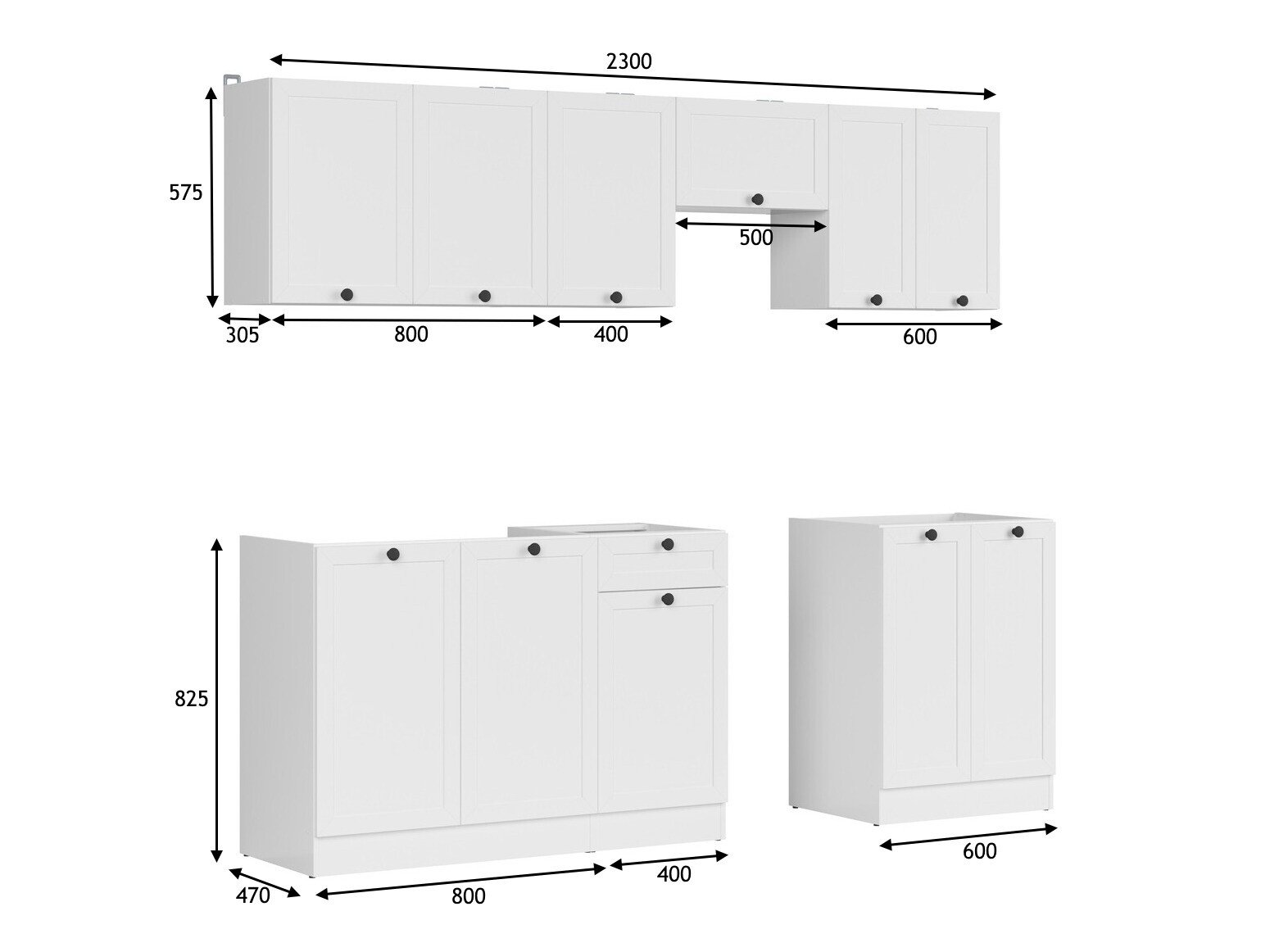 Cuisine complète modulaire Classic White 120