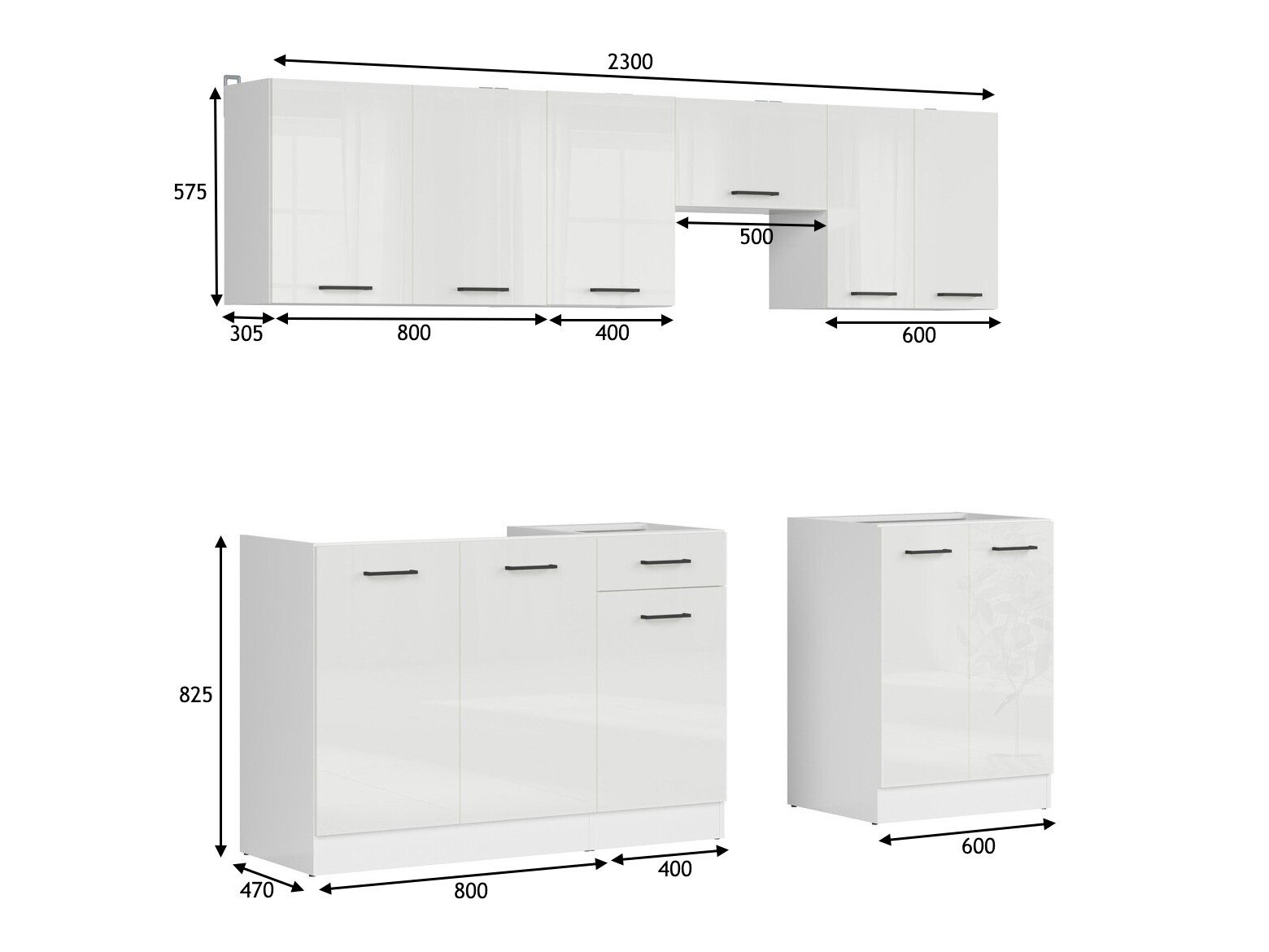 Cuisine complète modulaire Line White 118