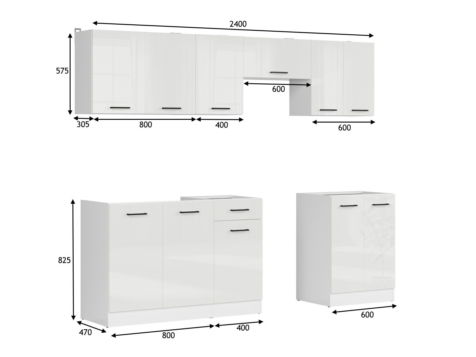Cuisine complète modulaire Line White 119
