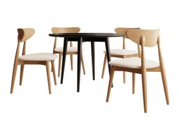 Salle à manger complète Racine 124 (Marron)