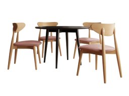 Salle à manger complète Racine 124 (Marron)