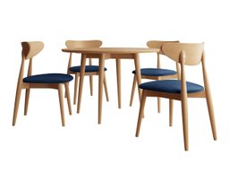 Salle à manger complète Racine 124 (Marron)