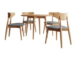 Salle à manger complète Racine 124 (Marron)