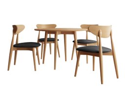 Salle à manger complète Racine 124 (Marron)