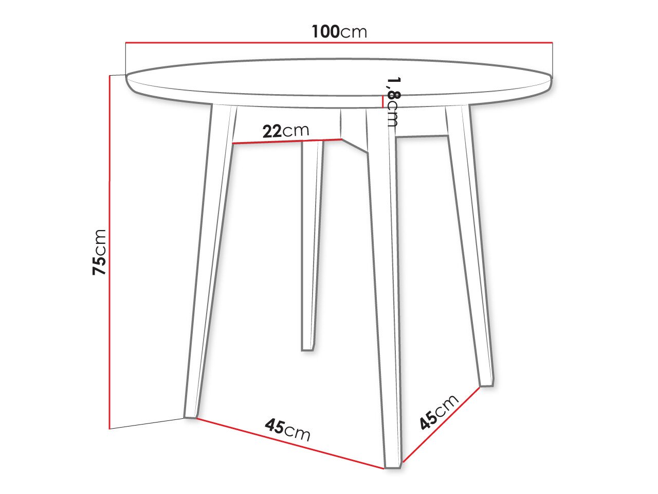 Salle à manger complète Racine 124 (Marron)