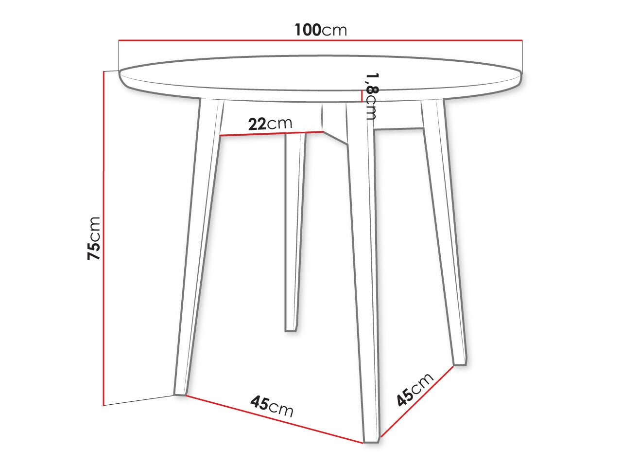 Salle à manger complète Racine 124 (Marron)