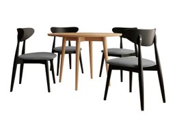 Salle à manger complète Racine 124 (Noir)