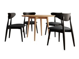 Salle à manger complète Racine 124 (Noir)