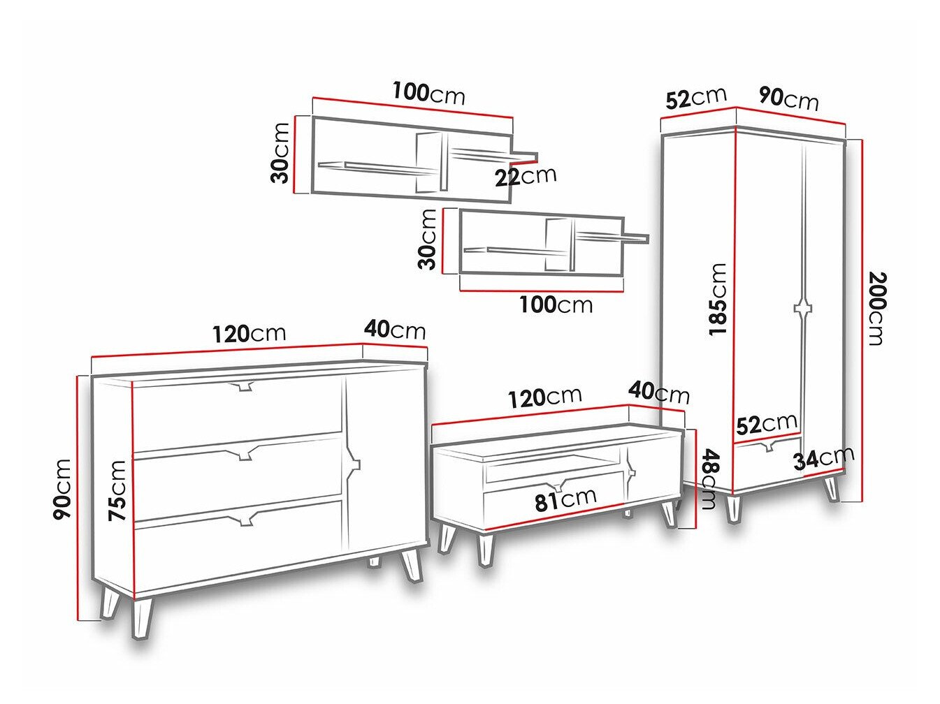 Ensemble de salon Etrmoru 145