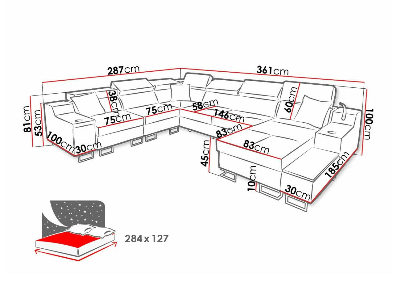 Canapé d'angle Sarasota 160 (Uttario Velvet 2967 + Uttario Velvet 2973)