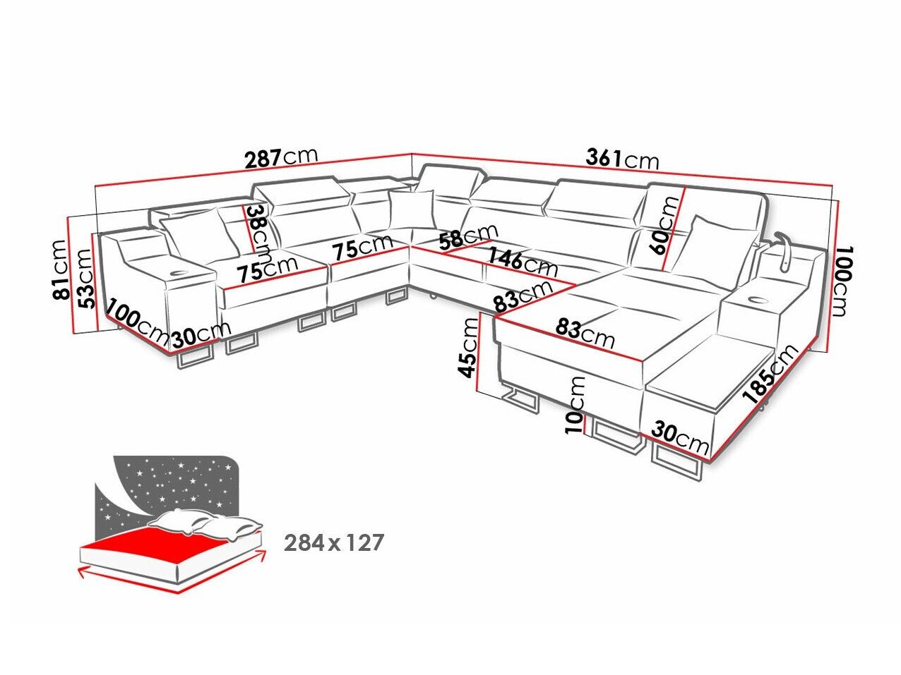 Canapé d'angle Sarasota 160 (Uttario Velvet 2979 + Uttario Velvet 2980)