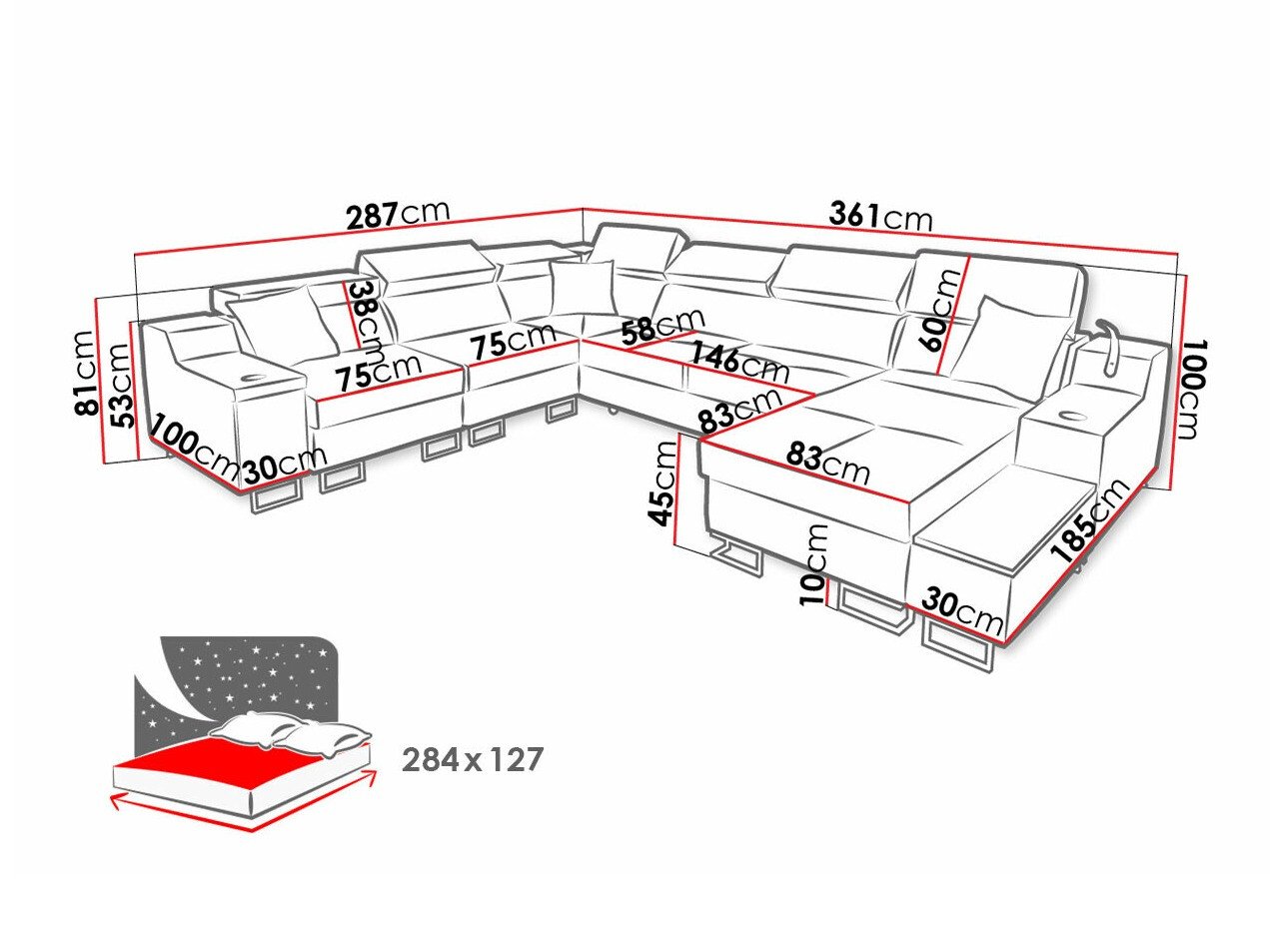 Canapé d'angle Sarasota 160 (Uttario Velvet 2979 + Uttario Velvet 2980)