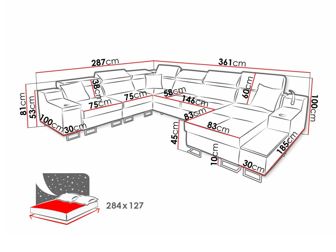 Canapé d'angle Sarasota 160 (Uttario Velvet 2980 + Uttario Velvet 2973)