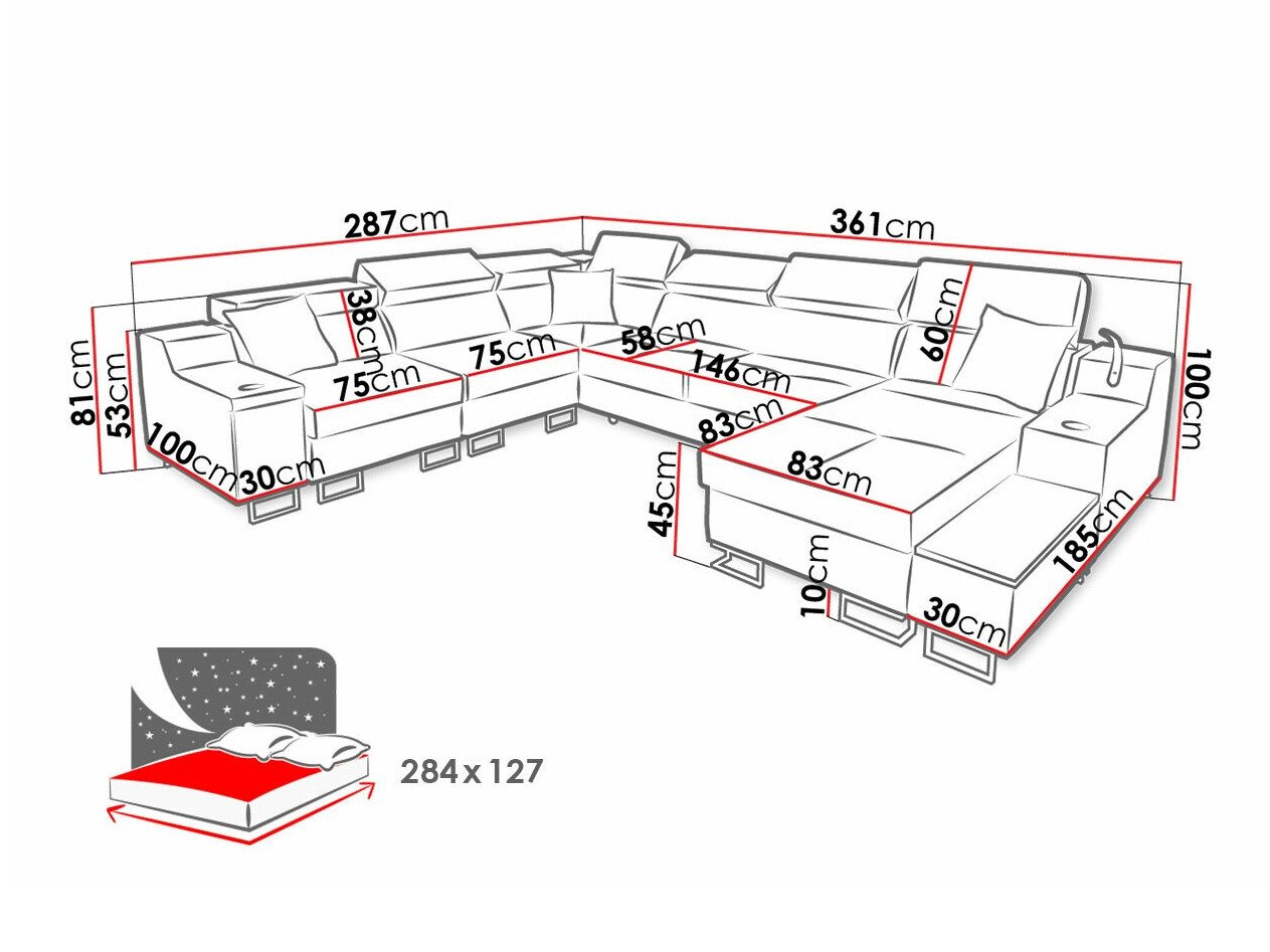 Canapé d'angle Sarasota 160 (Uttario Velvet 2980 + Uttario Velvet 2973)