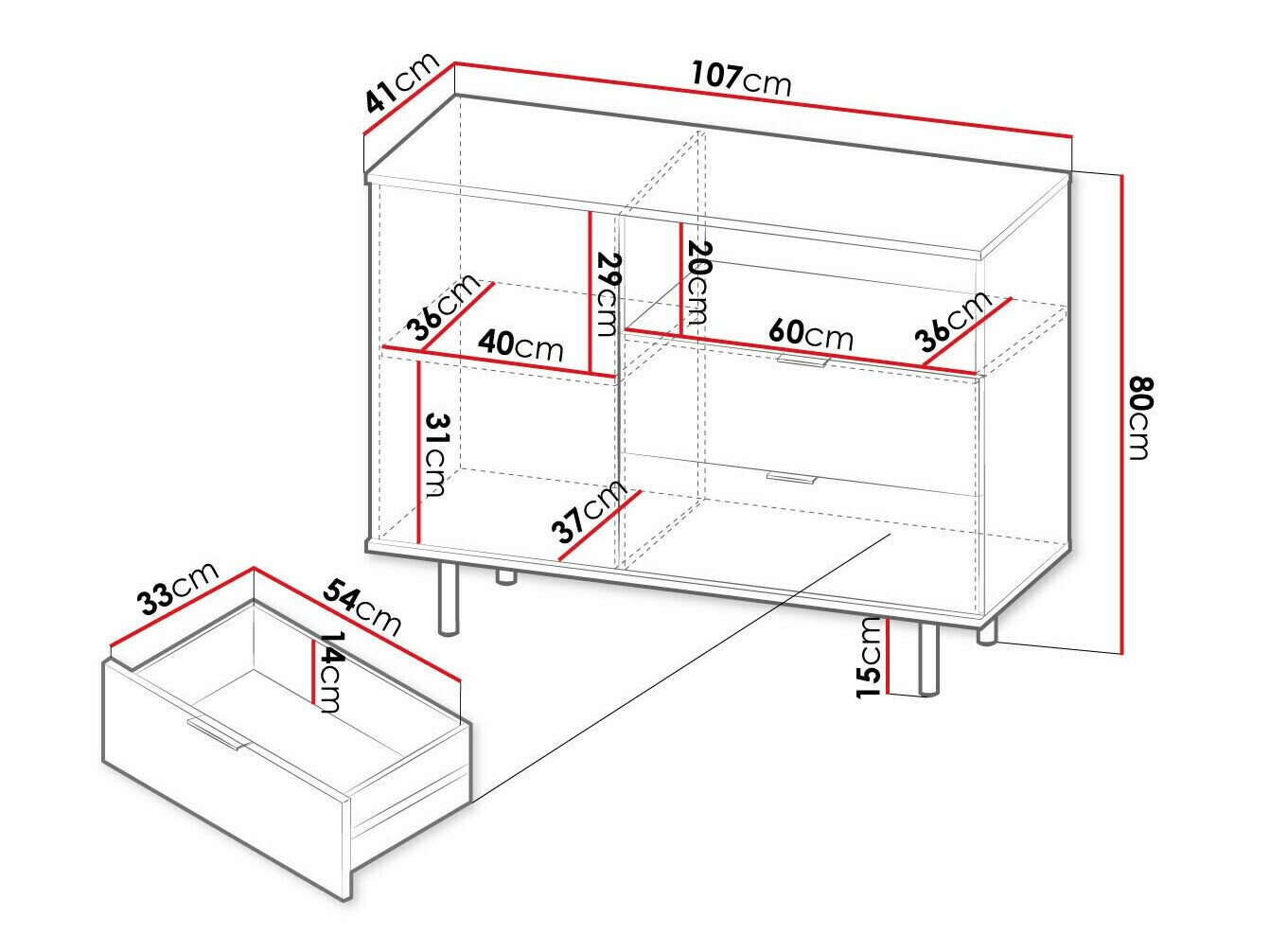 Commode Virdomi 100 (Cachemire)