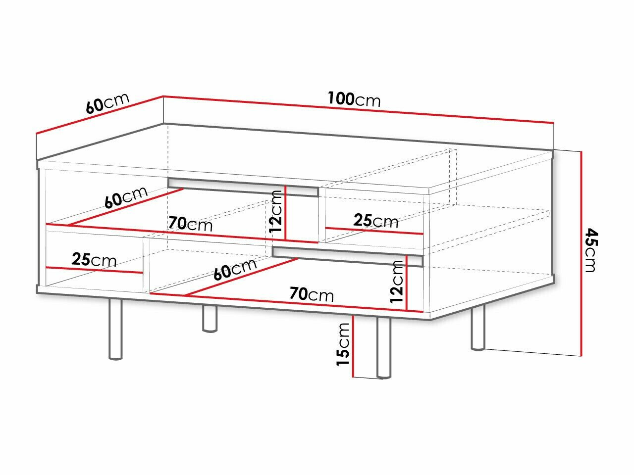 Table basse Virdomi 102 (Cachemire)