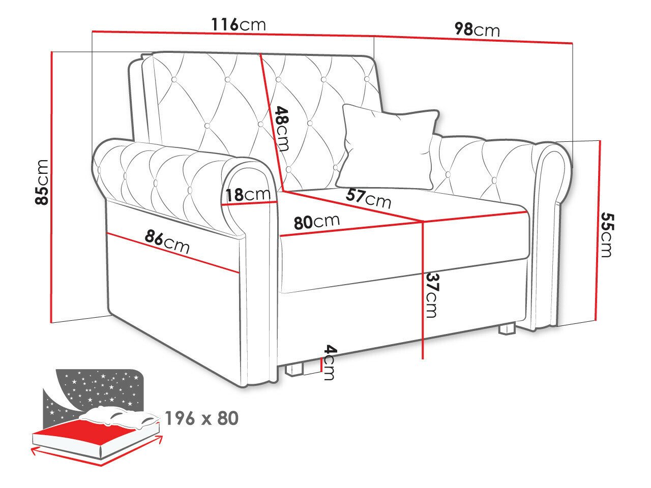 Fauteuil Columbus 200 (Paros 2)