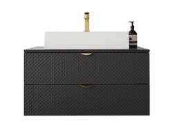 Armoire de salle de bains murale pour lavabo Matrix (Noir)