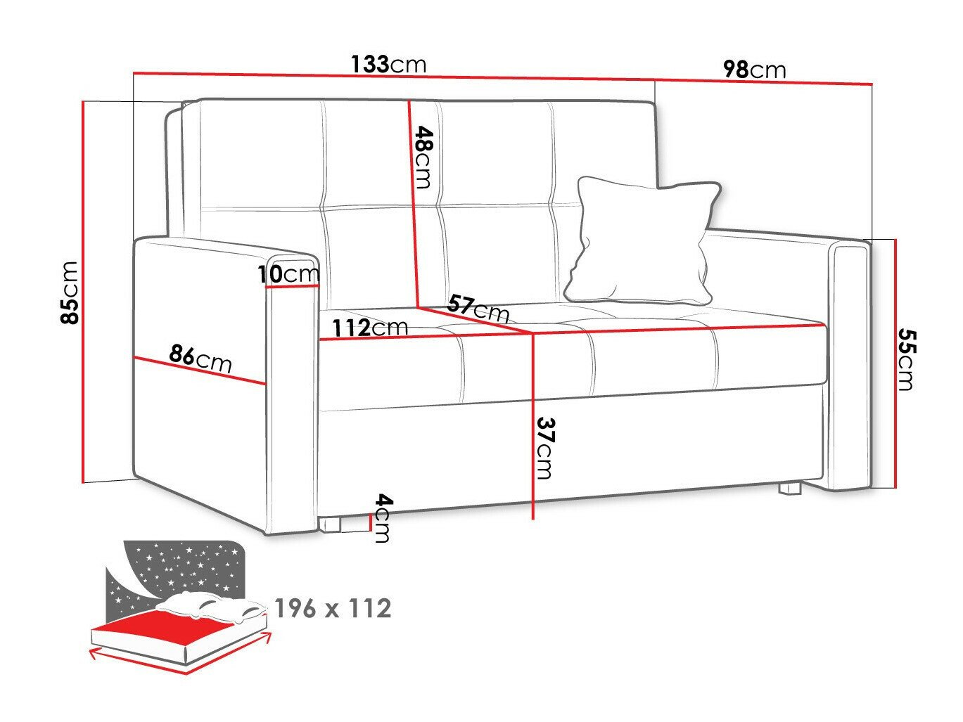 Canapé convertible Nuvora II (Spirit 03)