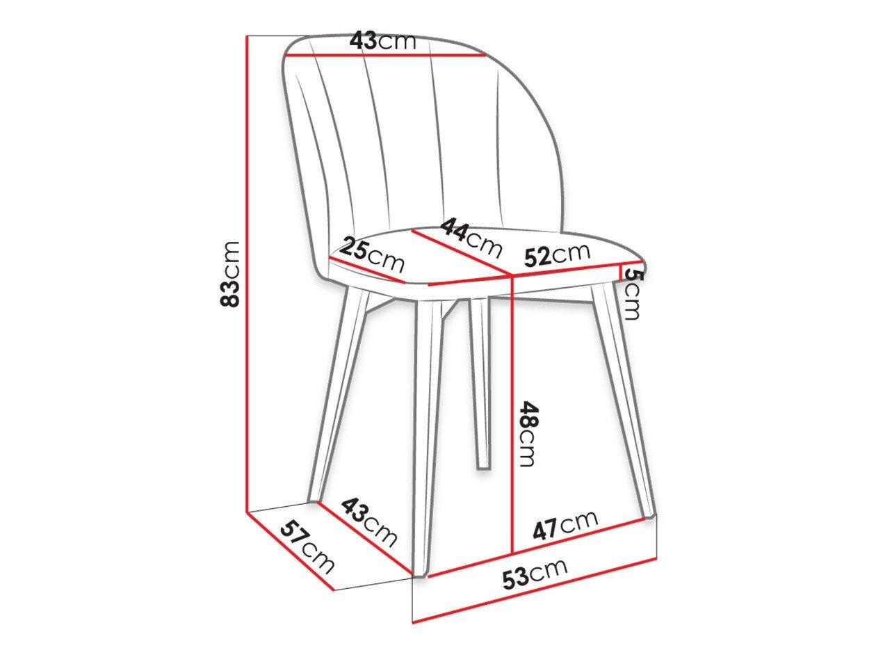 Chaise Racine 104 (Marron + Magic Velvet 2216)