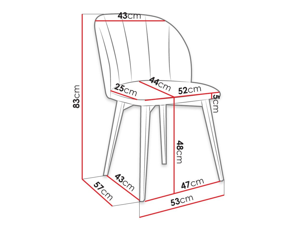 Chaise Racine 104 (Marron + Magic Velvet 2217)